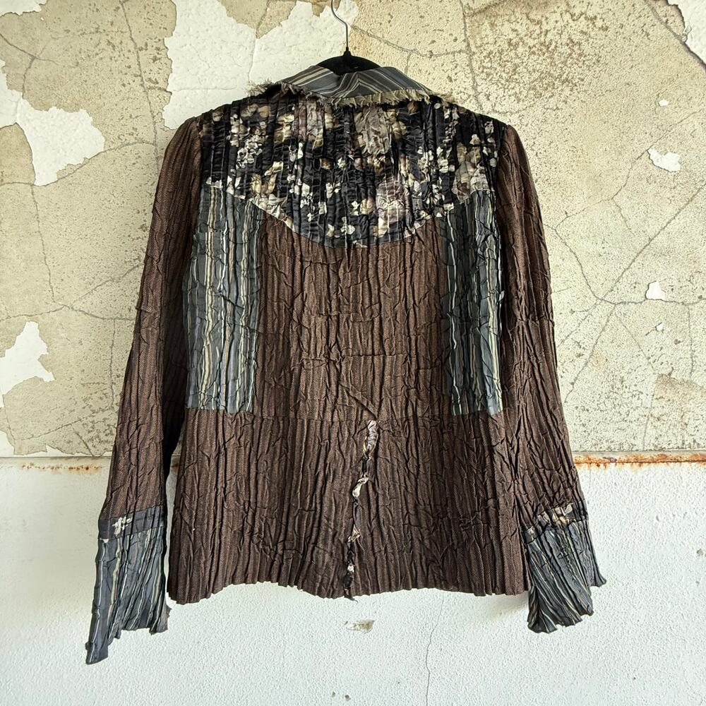 Alberto Makali Blazer Patchwork Blazer Crinkle Fl… - image 5